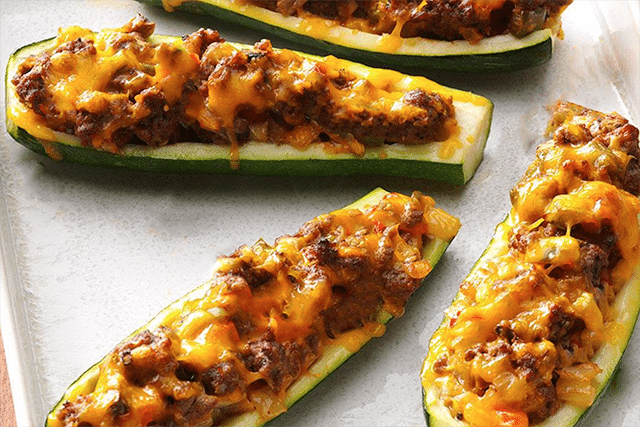 sausage zucchini boats